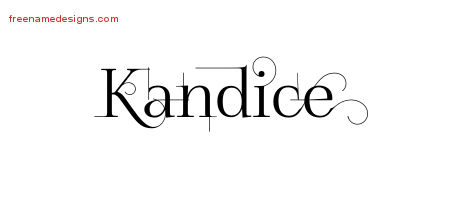 Decorated Name Tattoo Designs Kandice Free
