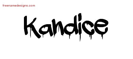 Graffiti Name Tattoo Designs Kandice Free Lettering