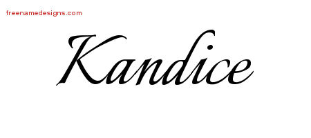 Calligraphic Name Tattoo Designs Kandice Download Free