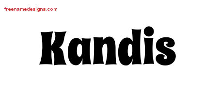 Groovy Name Tattoo Designs Kandis Free Lettering