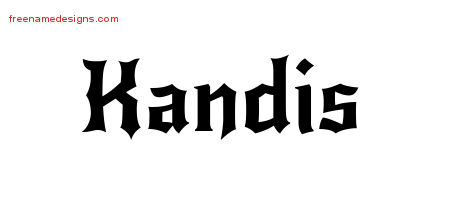 Gothic Name Tattoo Designs Kandis Free Graphic