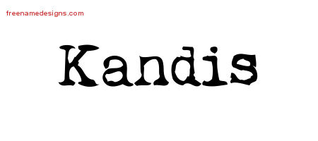 Vintage Writer Name Tattoo Designs Kandis Free Lettering