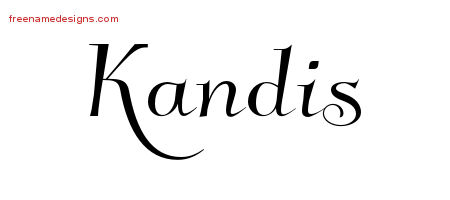 Elegant Name Tattoo Designs Kandis Free Graphic