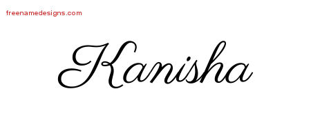 Classic Name Tattoo Designs Kanisha Graphic Download