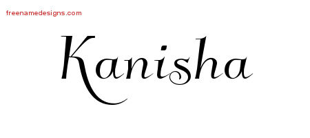 Elegant Name Tattoo Designs Kanisha Free Graphic