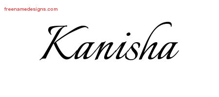 Calligraphic Name Tattoo Designs Kanisha Download Free