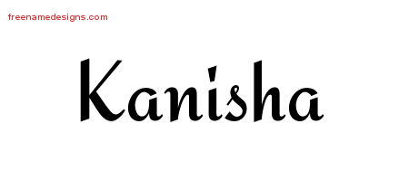 Calligraphic Stylish Name Tattoo Designs Kanisha Download Free