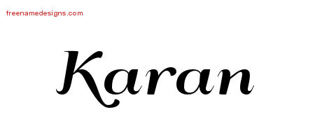 Art Deco Name Tattoo Designs Karan Printable