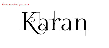 Decorated Name Tattoo Designs Karan Free