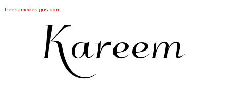 Elegant Name Tattoo Designs Kareem Download Free