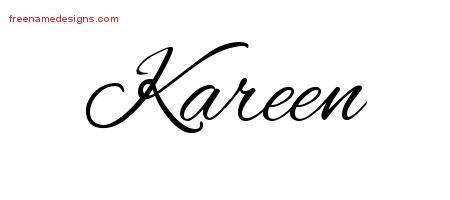 Cursive Name Tattoo Designs Kareen Download Free