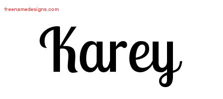 Handwritten Name Tattoo Designs Karey Free Download