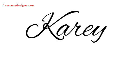 Cursive Name Tattoo Designs Karey Download Free