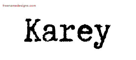 Typewriter Name Tattoo Designs Karey Free Download