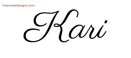 Classic Name Tattoo Designs Kari Graphic Download