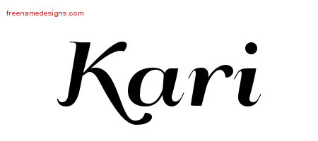Art Deco Name Tattoo Designs Kari Printable