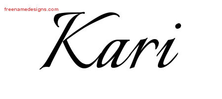 Calligraphic Name Tattoo Designs Kari Download Free