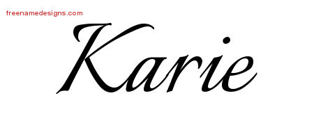 Calligraphic Name Tattoo Designs Karie Download Free