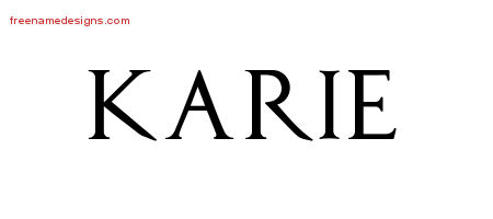 Regal Victorian Name Tattoo Designs Karie Graphic Download