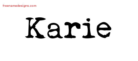 Vintage Writer Name Tattoo Designs Karie Free Lettering