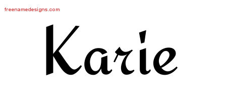 Calligraphic Stylish Name Tattoo Designs Karie Download Free