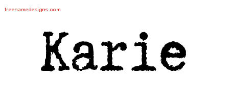 Typewriter Name Tattoo Designs Karie Free Download