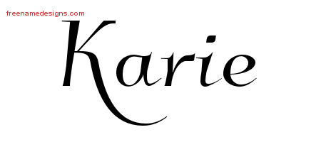 Elegant Name Tattoo Designs Karie Free Graphic