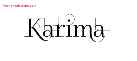 Decorated Name Tattoo Designs Karima Free