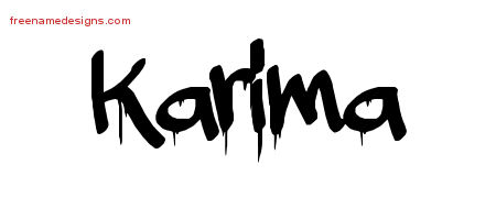 Graffiti Name Tattoo Designs Karima Free Lettering
