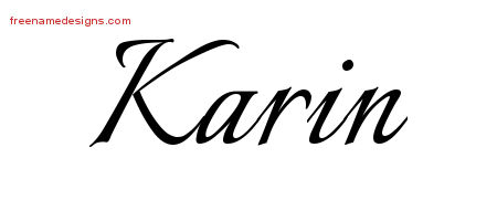 Calligraphic Name Tattoo Designs Karin Download Free