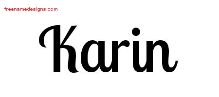 Handwritten Name Tattoo Designs Karin Free Download