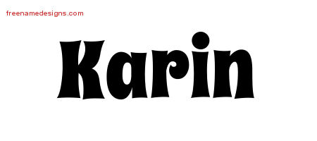 Groovy Name Tattoo Designs Karin Free Lettering