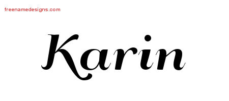 Art Deco Name Tattoo Designs Karin Printable