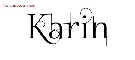 Decorated Name Tattoo Designs Karin Free