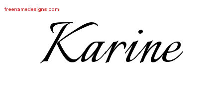 Calligraphic Name Tattoo Designs Karine Download Free
