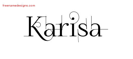 Decorated Name Tattoo Designs Karisa Free