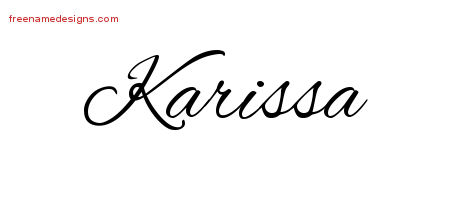 Cursive Name Tattoo Designs Karissa Download Free