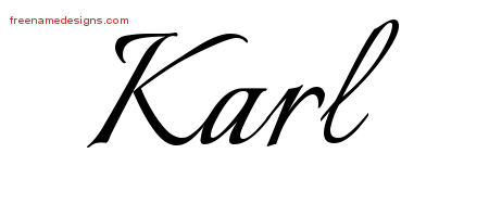 Calligraphic Name Tattoo Designs Karl Download Free