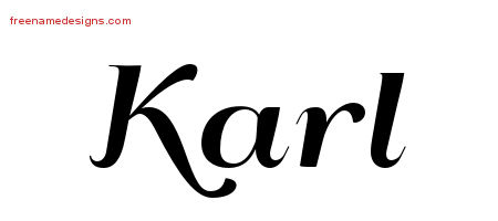 Art Deco Name Tattoo Designs Karl Graphic Download