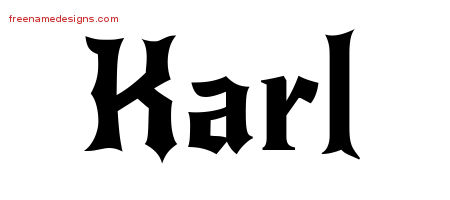 Gothic Name Tattoo Designs Karl Download Free