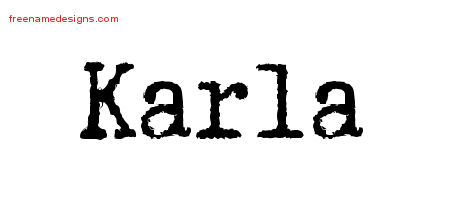 Typewriter Name Tattoo Designs Karla Free Download