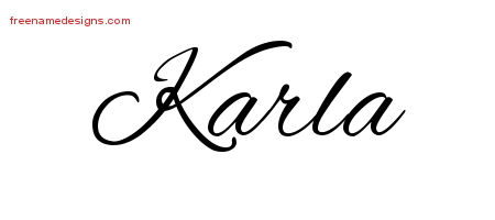 Cursive Name Tattoo Designs Karla Download Free