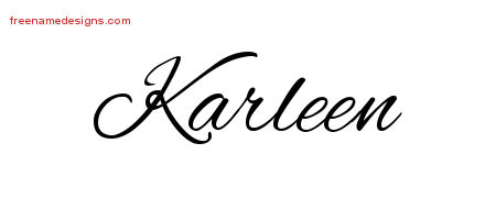 Cursive Name Tattoo Designs Karleen Download Free