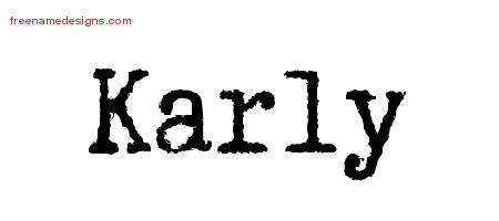 Typewriter Name Tattoo Designs Karly Free Download