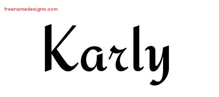 Calligraphic Stylish Name Tattoo Designs Karly Download Free