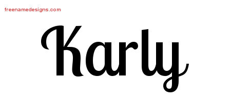 Handwritten Name Tattoo Designs Karly Free Download