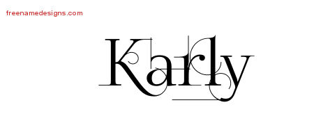 Decorated Name Tattoo Designs Karly Free