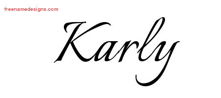 Calligraphic Name Tattoo Designs Karly Download Free