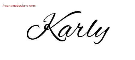 Cursive Name Tattoo Designs Karly Download Free