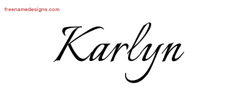 Calligraphic Name Tattoo Designs Karlyn Download Free